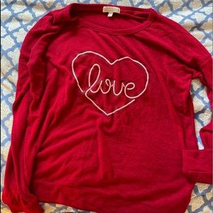 PJ SALVAGE Super cozy shirt perfect for a cozy night.